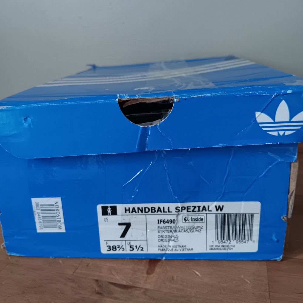 Adidas Handball Spezial W Womens 7 Brown New IF6490 Earth Strata Gum Suede Sneak - Picture 10 of 11